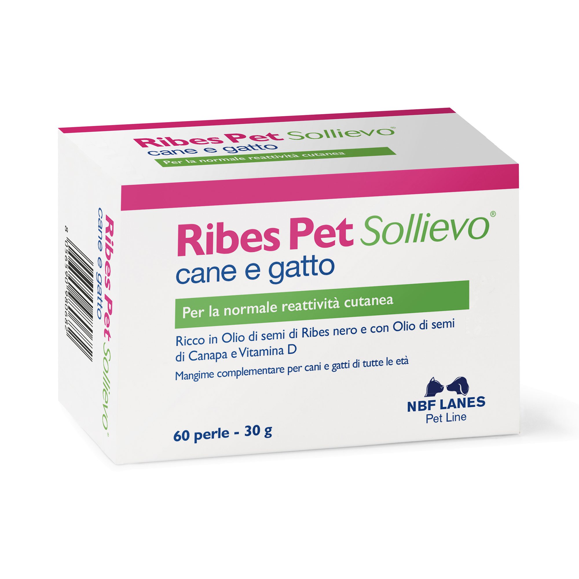 Ribes Pet Sollievo Pes a kočka – úleva při svědění - 60 kps