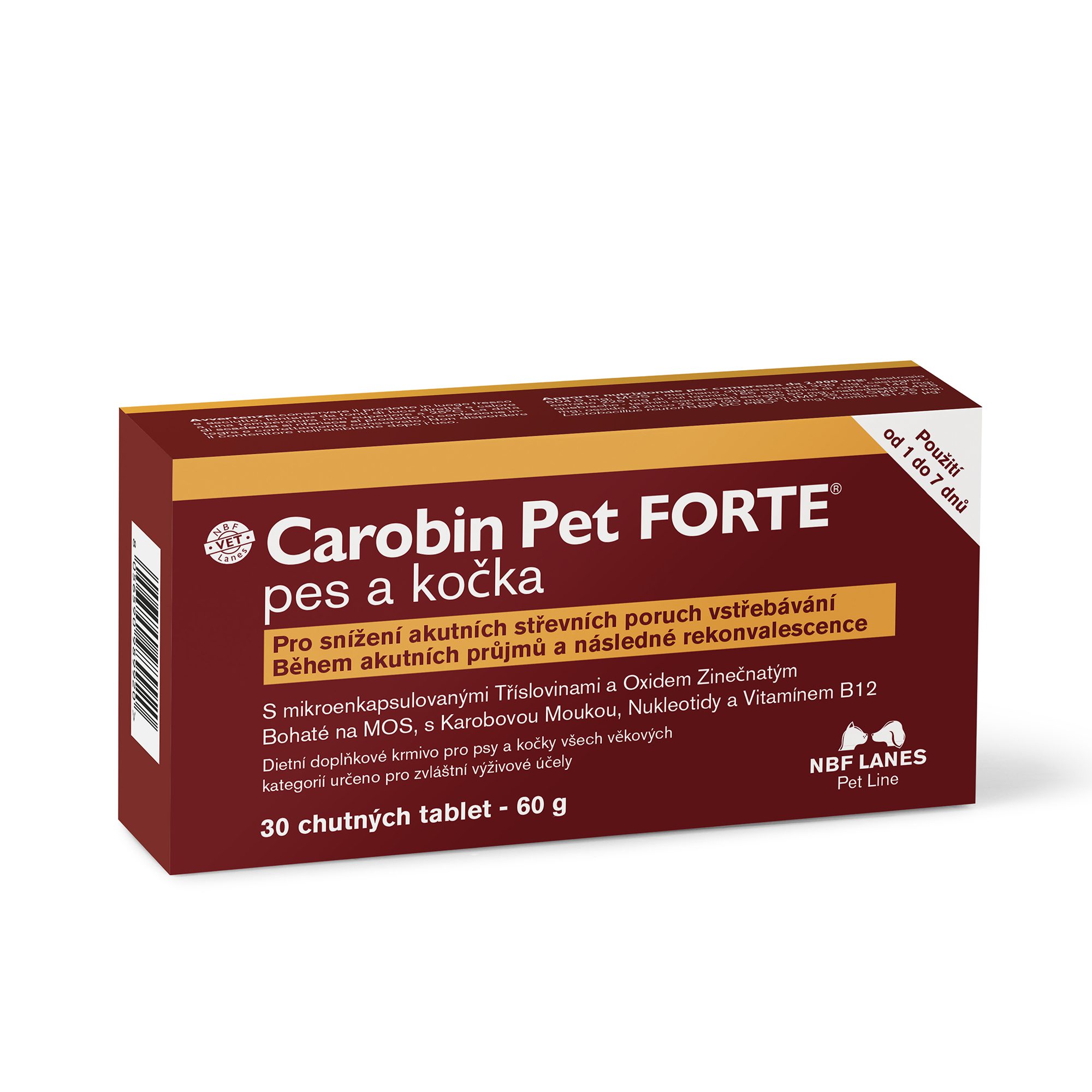 Carobin Pet Forte pro psy a kočky  30 tbl.
