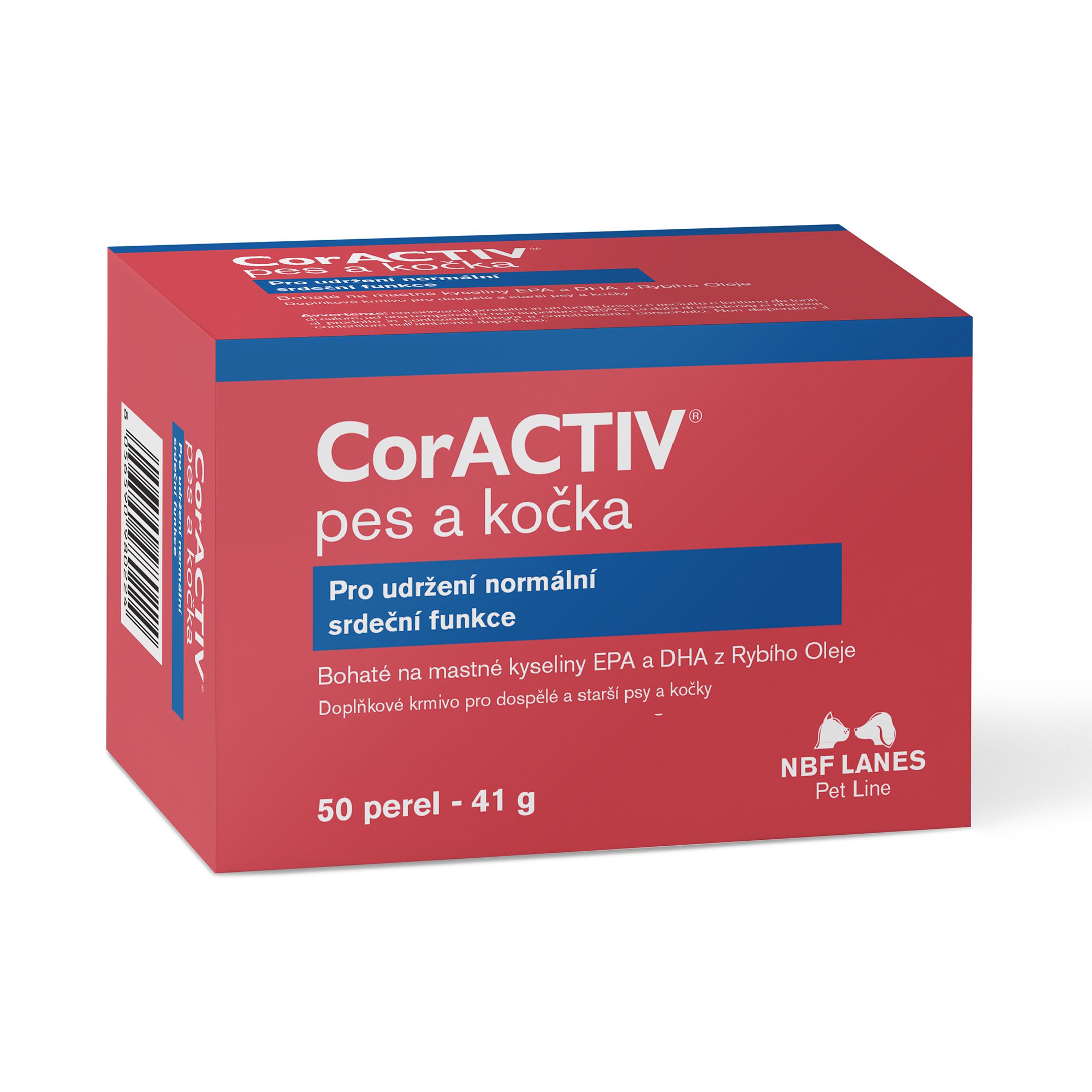 CorACTIV Pes a kočka 50 Kps – Podpora Srdeční Funkce