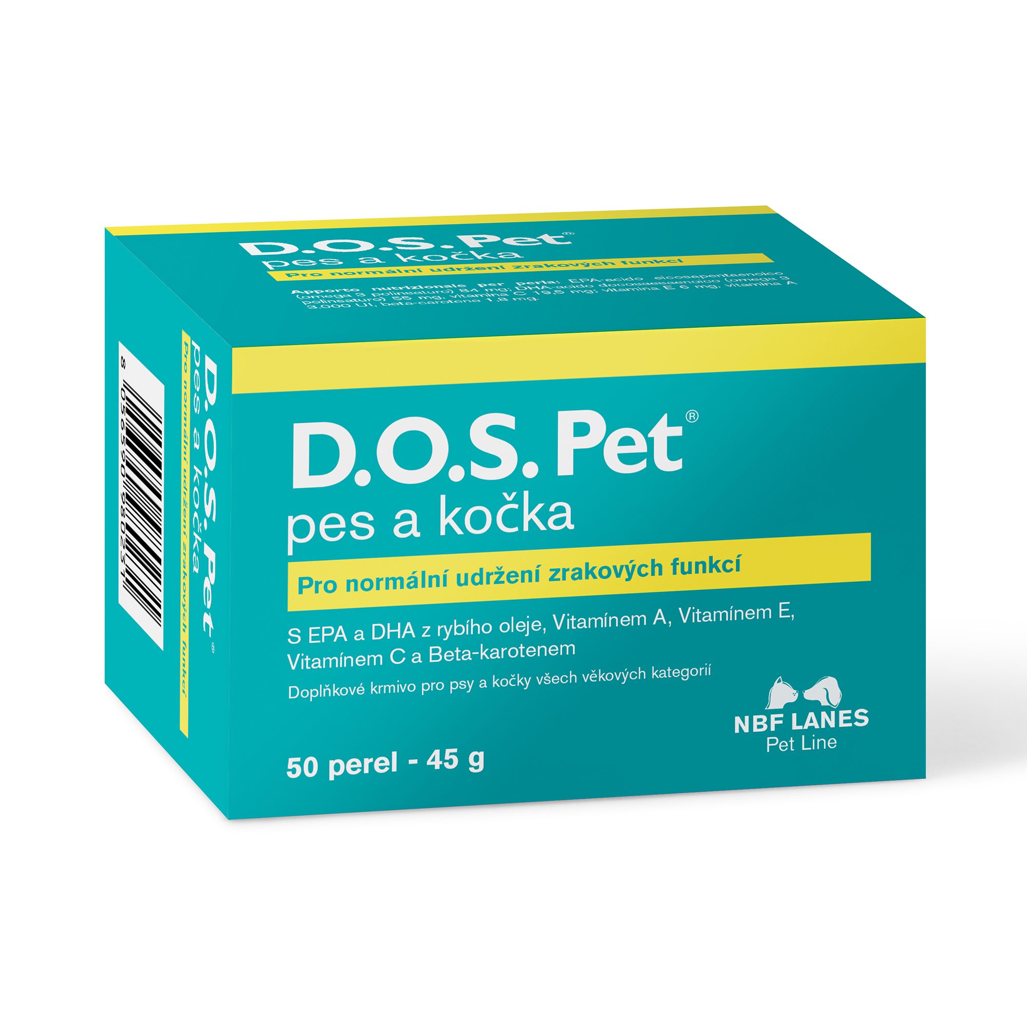 D.O.S. Pet Pes a kočka 50 ks – podpora funkce zraku