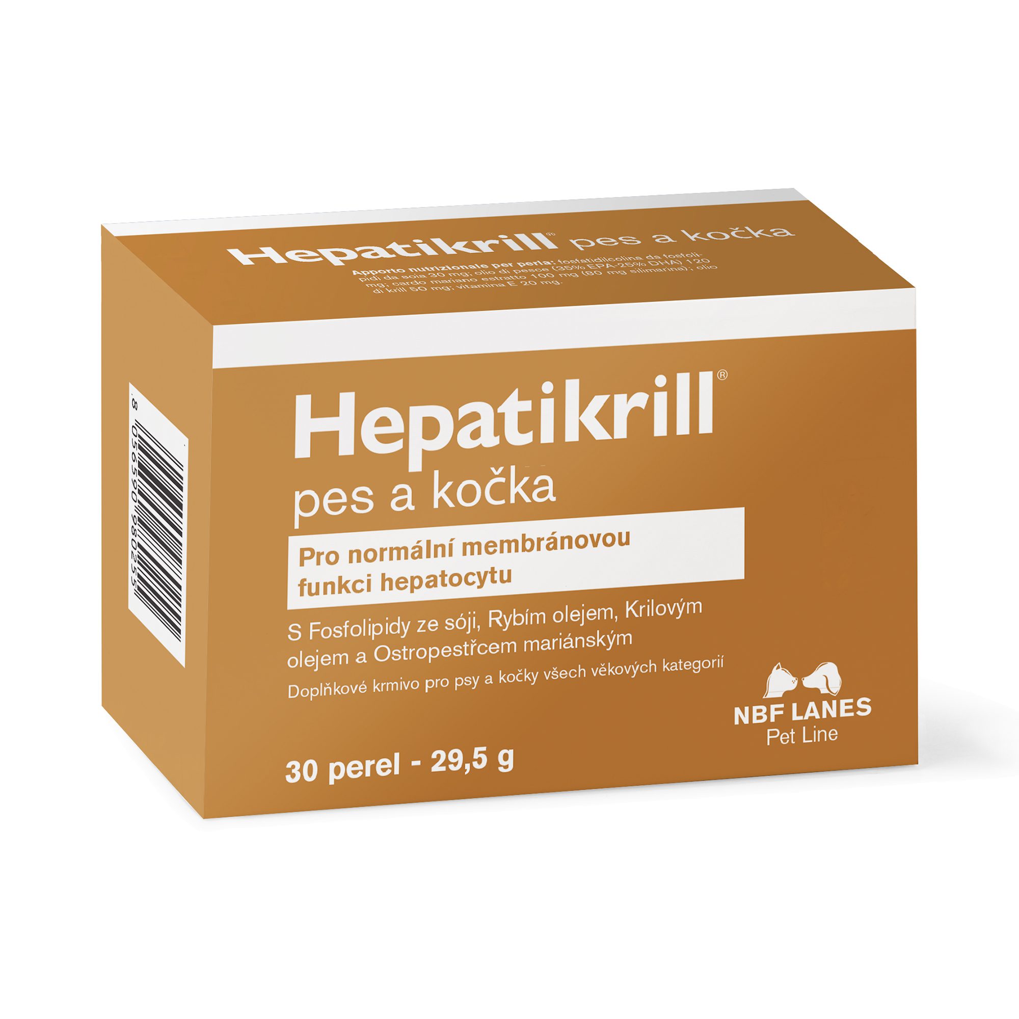 Hepatikrill Pes a kočka 30 Kps – Podpora Funkce Jater