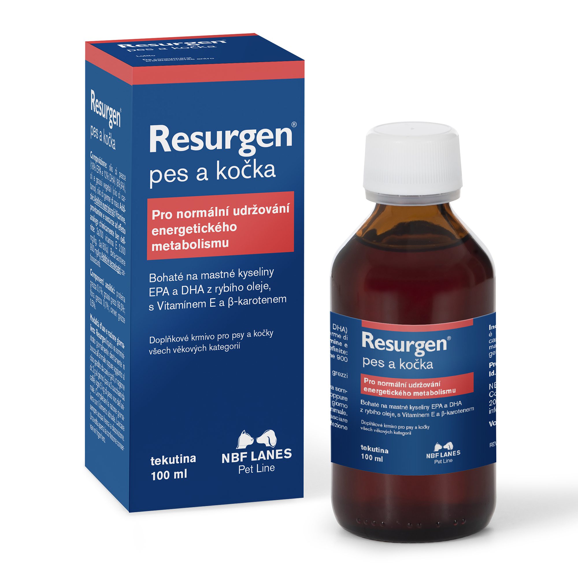 Resurgen Pes a kočka 100ml – podpora při rekonvalescenci
