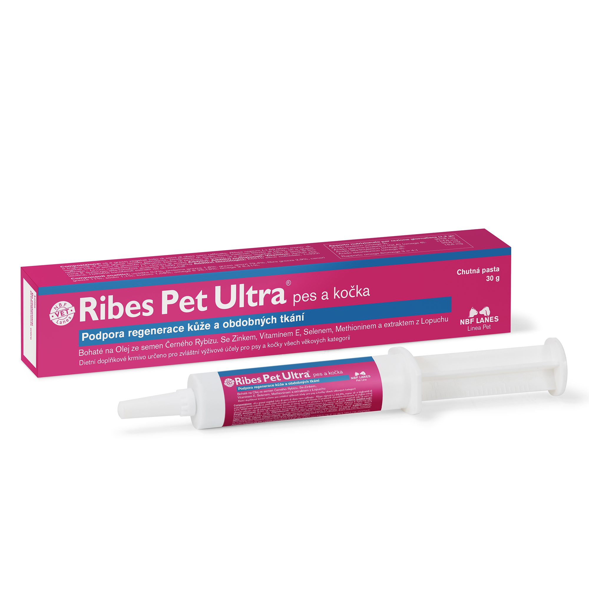 Ribes Pet Ultra Pes a kočka pasta 30g – podpora regenerace kůže